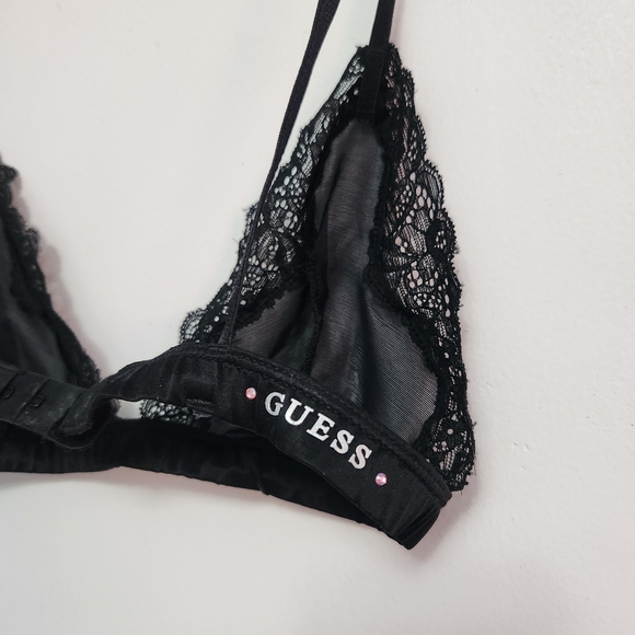 GUESS Black Lace Sheer Bra - Picture 4 of 7